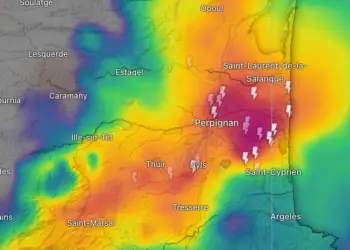 Fortes pluies orageuses sur la plaine du roussillon