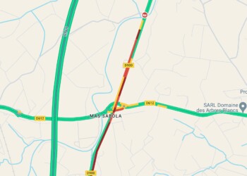 Un bus en panne sur la RD900 affecte le trafic entre le Mas Sabole et Pollestres