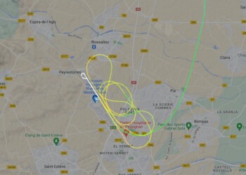 Un géant des airs effectue ses tests au-dessus de Perpignan et dans le ciel des Pyrénées-Orientales.