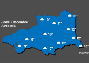 Météo pour le jeudi 7 décembre : températures fraîches et ciel couvert