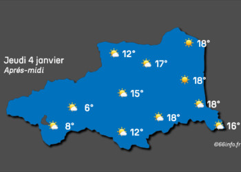 Météo du jeudi 4 janvier dans les Pyrénées-Orientales