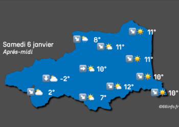 Tramontane glaciale au menu du samedi 6 janvier dans les Pyrénées-Orientales
