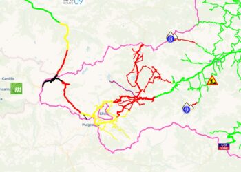 Fortes chutes de neige sur la montagne des Pyrénées-Orientales