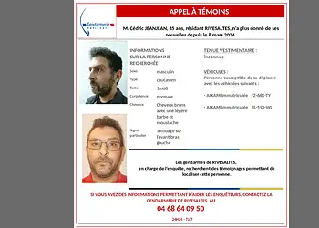 Disparition inquiétante à Rivesaltes