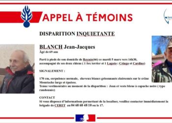 Appel à témoin à Reynès : disparition inquiétante d’un homme de 69 ans
